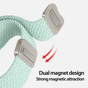 DUX BRAIDED Nylonový remienok pre Apple Watch 10 / 11 42mm svetlozelený