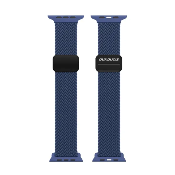 DUX BRAIDED Nylonový remienok pre Apple Watch 10 / 11 42mm tmavomodrý