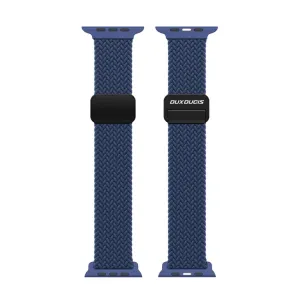 DUX BRAIDED Nylonový remienok pre Apple Watch 10 / 11 42mm tmavomodrý