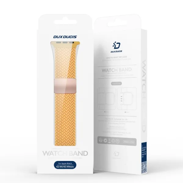 DUX BRAIDED Nylonový remienok pre Apple Watch 10 / 11 42mm žltý