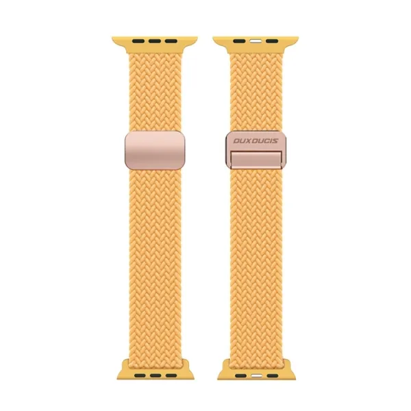 DUX BRAIDED Nylonový remienok pre Apple Watch 10 / 11 46mm žltý