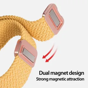 DUX BRAIDED Nylonový remienok pre Apple Watch 10 / 11 46mm žltý