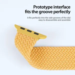 DUX BRAIDED Nylonový remienok pre Apple Watch 10 / 11 46mm žltý
