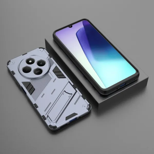 BIB Ochranný obal so stojanom pre Xiaomi Redmi 14C / Poco C75 šedý