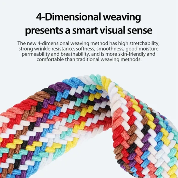DUX BRAIDED Nylonový remienok pre Apple Watch 10 / 11 46mm COLORFUL