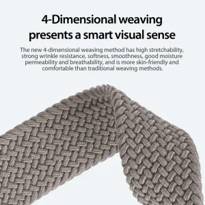 DUX BRAIDED Nylonový remienok pre Apple Watch 10 / 11 46mm šedý