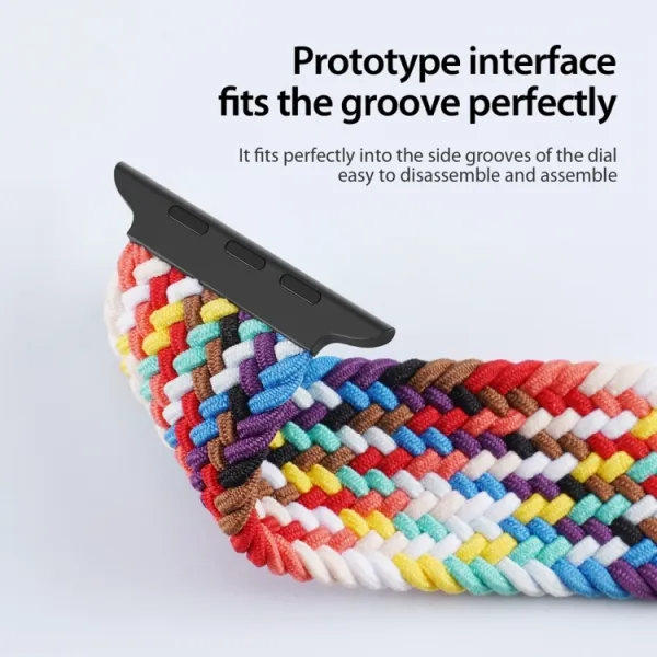 DUX BRAIDED Nylonový remienok pre Apple Watch 10 / 11 46mm COLORFUL