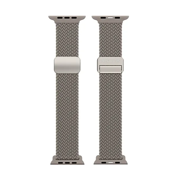 DUX BRAIDED Nylonový remienok pre Apple Watch 10 / 11 46mm šedý