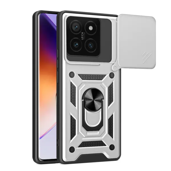 RING CAMERA Kryt s držiakom pre Xiaomi 14T strieborný