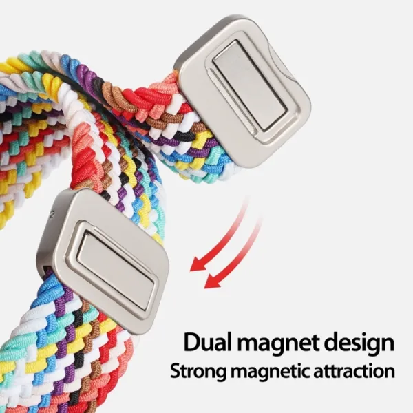 DUX BRAIDED Nylonový remienok pre Apple Watch 10 / 11 46mm COLORFUL