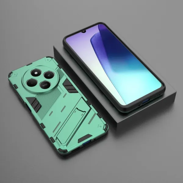 BIB Ochranný obal so stojanom pre Xiaomi Redmi 14C / Poco C75 zelený
