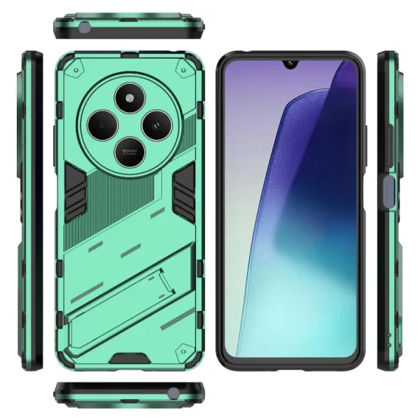 BIB Ochranný obal so stojanom pre Xiaomi Redmi 14C / Poco C75 zelený