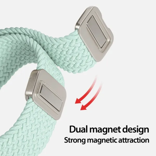 DUX BRAIDED Nylonový remienok pre Apple Watch 10 / 11 46mm svetlozelený