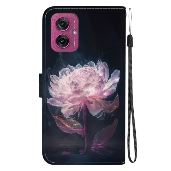 ART Peňaženkový kryt pre Motorola Moto G55 5G PURPLE PEONY