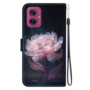 ART Peňaženkový kryt pre Motorola Moto G55 5G PURPLE PEONY