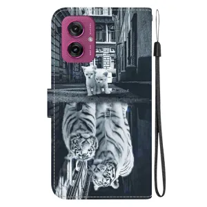ART Peňaženkový kryt pre Motorola Moto G55 5G TIGER