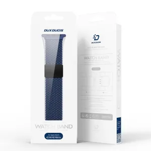 DUX BRAIDED Nylonový remienok pre Apple Watch 10 / 11 42mm tmavomodrý