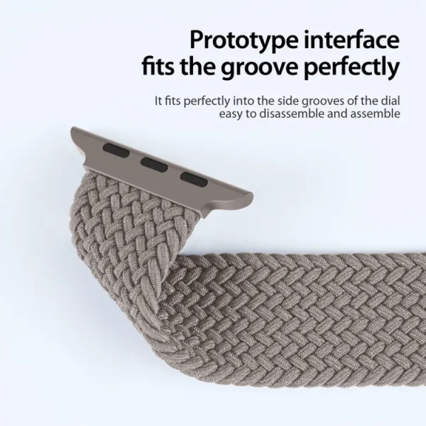 DUX BRAIDED Nylonový remienok pre Apple Watch 10 / 11 42mm šedý