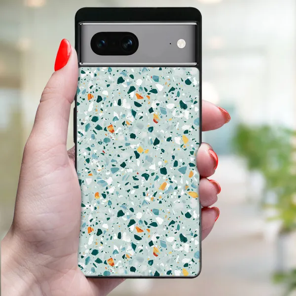 MY ART Ochranný kryt pre Google Pixel 7a BLUE TERRAZZO (164)