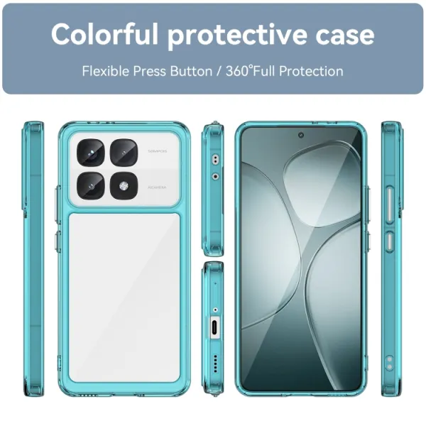 CRYSTAL Ochranný obal pre Xiaomi 14T Pro tyrkysový
