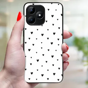 MY ART Ochranný kryt pre Realme C51 BLACK HEARTS (167)