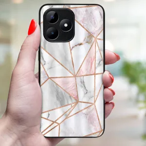 MY ART Ochranný kryt pre Realme C51 PINK MARBLE (143)
