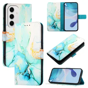 ART MARBLE Peňaženkový kryt pre Samsung Galaxy S24 FE 5G GREEN