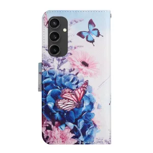 ART Peňaženkový kryt pre Samsung Galaxy S24 FE 5G PURPLE BUTTERFLY