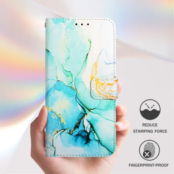 ART MARBLE Peňaženkový kryt pre TCL 505 GREEN