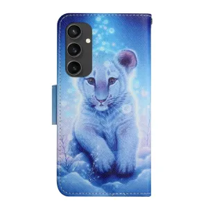 ART Peňaženkový kryt pre Samsung Galaxy S24 FE 5G SNOW LEOPARD