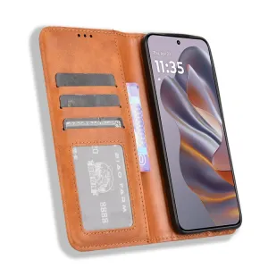 BUSINESS Peňaženkový kryt pre Motorola Edge 60 Neo / 50 Neo / ThinkPhone 25 hnedý