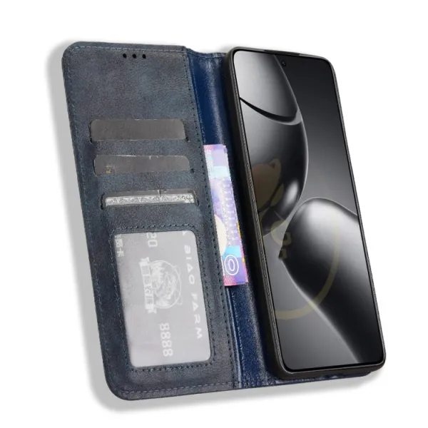 BUSINESS Peňaženkový kryt pre Xiaomi 14T Pro modrý