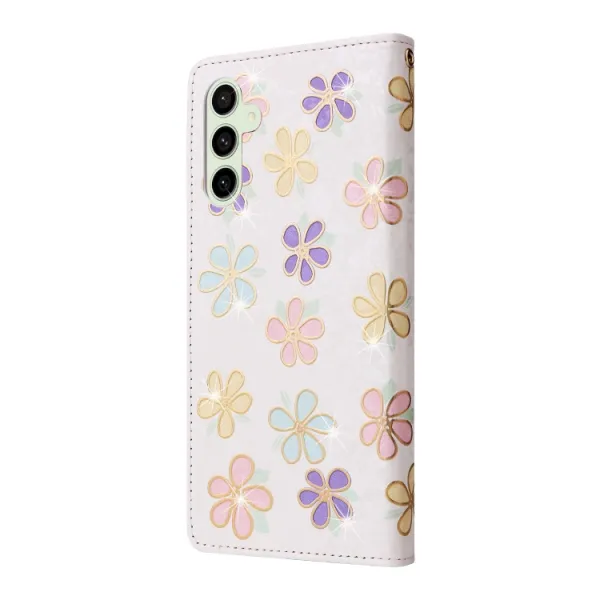 FLOWERY Peňaženkové puzdro pre Samsung Galaxy S24 FE 5G FLOWER