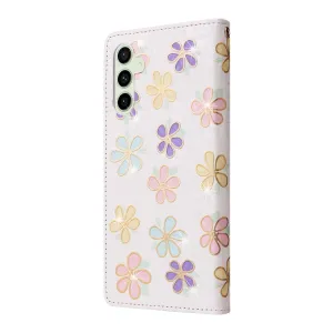 FLOWERY Peňaženkové puzdro pre Samsung Galaxy S24 FE 5G FLOWER