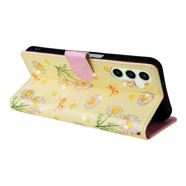 FLOWERY Peňaženkové puzdro pre Samsung Galaxy S24 FE 5G DAISY