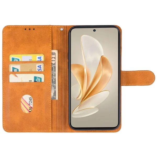 SMOOTH Peňaženkové puzdro pre Vivo V40 Lite 5G hnedé