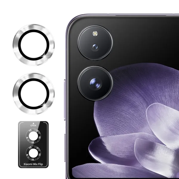 ENKAY ALU Sklo pre fotoaparát Xiaomi MIX Flip SILVER