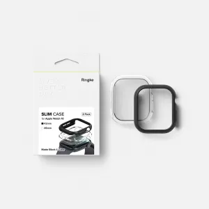RINGKE SLIM 2-PACK Ochranné obaly pre Apple Watch 10 / 11 42mm čierny + priehľadný