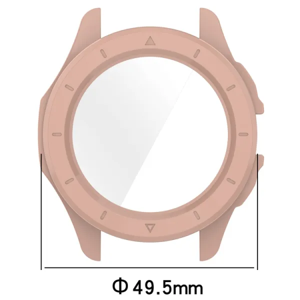 PC FULL COVER Plastový kryt so sklom pre Xiaomi Watch S4 Sport béžový