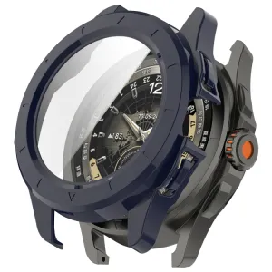 PC FULL COVER Plastový kryt so sklom pre Xiaomi Watch S4 Sport tmavomodrý