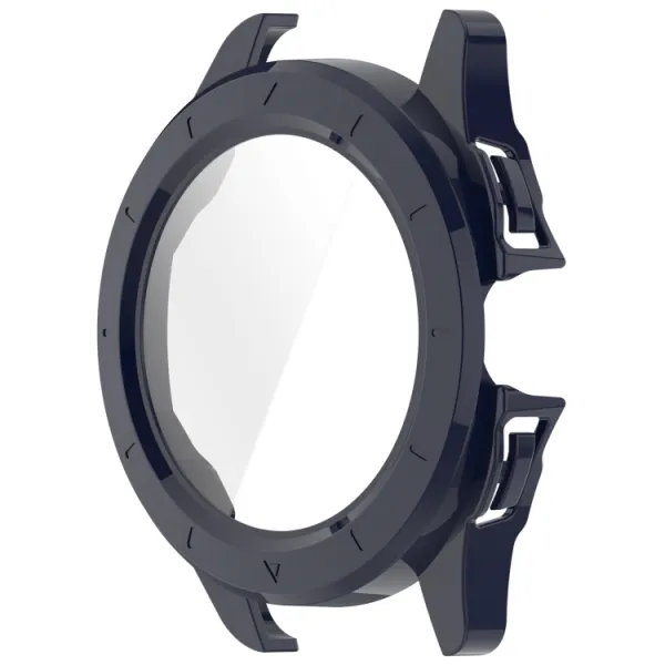 PC FULL COVER Plastový kryt so sklom pre Xiaomi Watch S4 Sport tmavomodrý