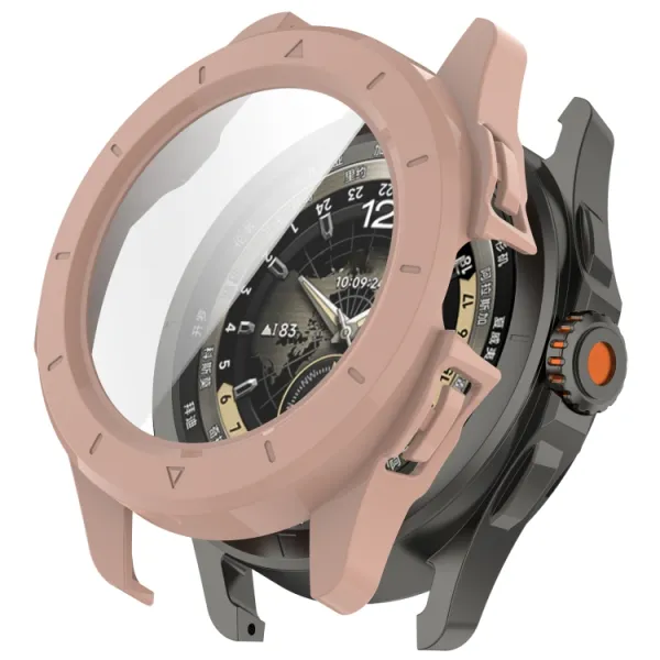 PC FULL COVER Plastový kryt so sklom pre Xiaomi Watch S4 Sport staroružový