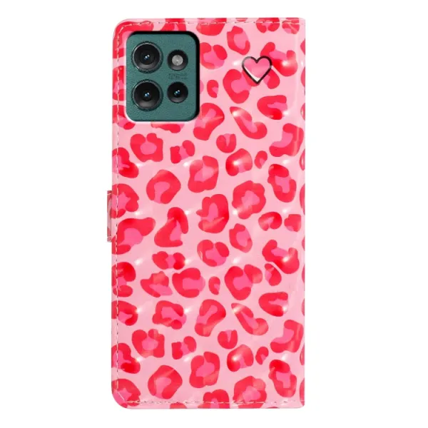 ART Peňaženkový kryt pre Motorola Edge 50 PINK LEOPARD