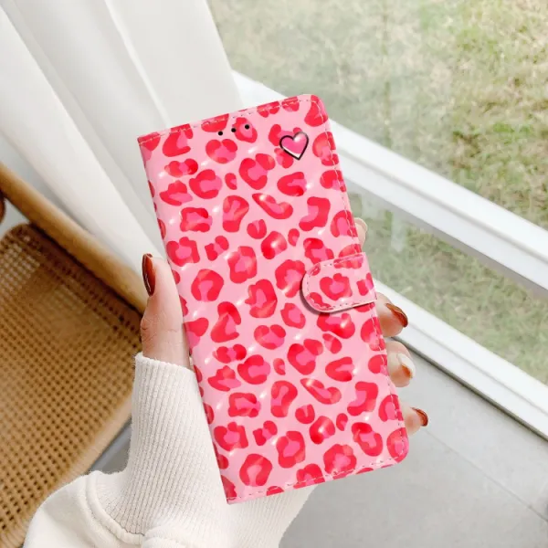 ART Peňaženkový kryt pre Motorola Edge 50 PINK LEOPARD