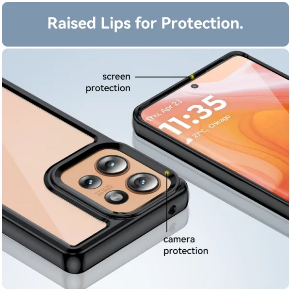 CRYSTAL Ochranný kryt pre Motorola Edge 50 čierny