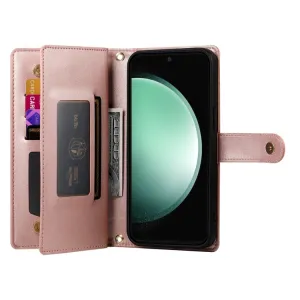 PASTEL Peňaženkové puzdro pre Samsung Galaxy S24 FE 5G ružové