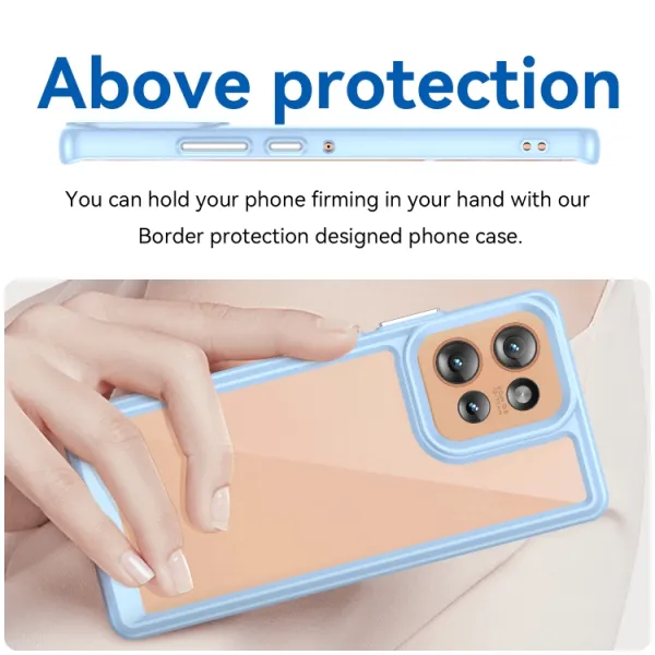 CRYSTAL Ochranný kryt pre Motorola Edge 50 modrý