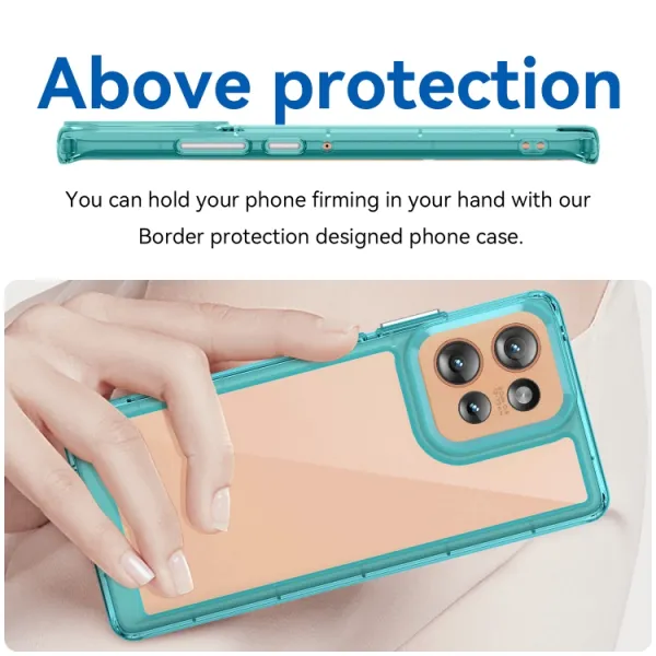 CRYSTAL Ochranný kryt pre Motorola Edge 50 tyrkysový
