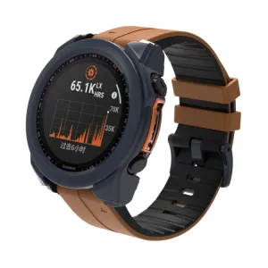PC FULL COVER Plastový kryt so sklom pre Garmin Fenix 8 AMOLED 51mm tmavomodrý
