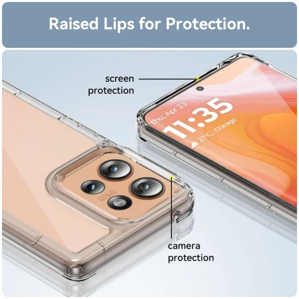 CRYSTAL Ochranný kryt pre Motorola Edge 50 priehľadný